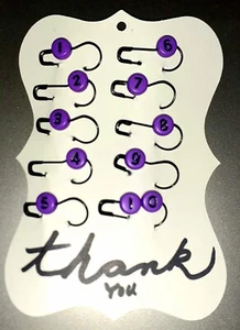 10 Pc Set W/ Purple Beads & Black Clasps And Numbers crochet stitch markers - Picture 1 of 3