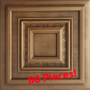 Ceiling Tiles, Glue Up,20" x 20" Styrofoam, Antyx Antique Bronze 80 Pieces! - Imagen 1 de 6