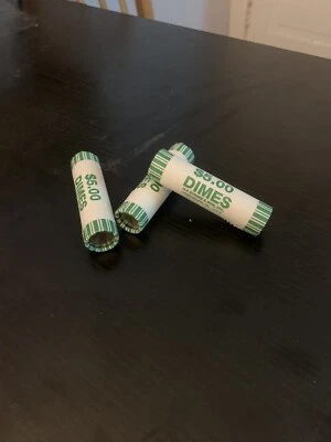 Rollo de diez centavos Roosevelt 2009 "sin circular" ¡La acuñación más baja desde 1955!! Foto 1 de 3