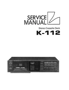 Manual de servicio para Luxman K-112 - Imagen 1 de 1