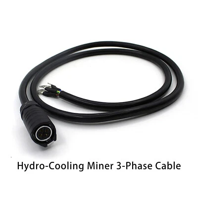 HYDRO-COOLING MINER CABLE 3-PHASE AC CABLE SNAP-IN SOCKET O-RINGS - Image 1 of 4
