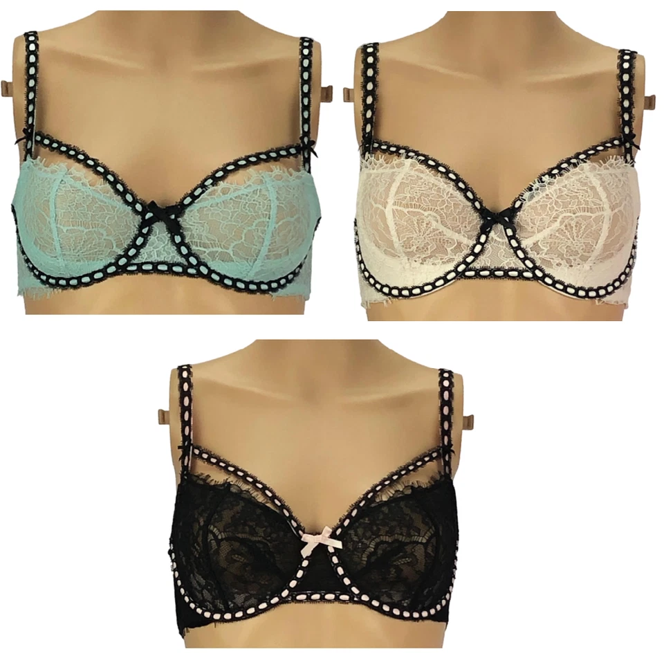 VICTORIA'S SECRET DREAM ANGELS CINTA RANURA PUSH UP SIN RELLENO SUJETADOR ENCAJE FLORAL Foto 1 de 1