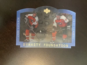 1996 UD ICE DYNASTY FOUNDATION Eric Lindros John Leclair ⭐DIE-CUT CLEAR RARE - Picture 1 of 2