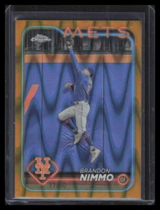 2024 Topps Cromo Oro RayWave Rifrattore 233 Brandon Nimmo 11/50 - Foto 1 di 2