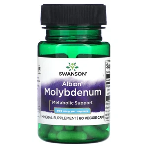 Swanson Albion Molybdenum 400mcg 60 Veggie Caps | Metabolic Enzyme Support - Picture 1 of 2