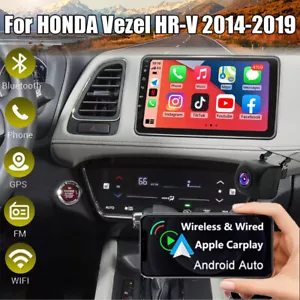 Apple Carplay Android auto Car Stereo Radio GPS For HONDA Vezel HR-V 2014-2019 - Picture 1 of 14