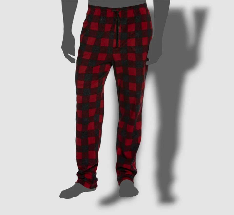 $47 Perry Ellis Para hombres Rojo Calce Relajado Pijama Salón Polar Pantalones a Cuadros Talla M Foto 1 de 1