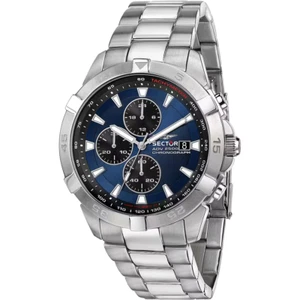 SECTOR OROLOGIO UOMO R3273643004 CRONO DATA 43mm BLU LIST. 219€ SOTTOCOSTO - Foto 1 di 5