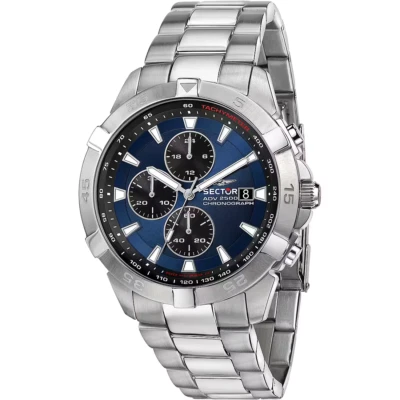 SECTOR OROLOGIO UOMO R3273643004 CRONO DATA 43mm BLU LIST. 219€ SOTTOCOSTO - Immagine 1 di 4