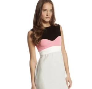 DVF Diane von Furstenberg BNWT Black Pink Barbiecore Colourblock Dress RRP£285 8 - Picture 1 of 21