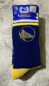 Golden St Warriors 3 Pair Men's Crew Sock Shoe Size 6-12 Ultra Game Icer Brands - Picture 1 of 6