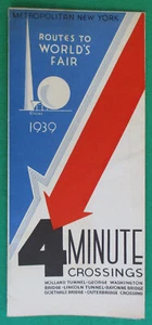 Raro De Colección Rutas a la Feria Mundial de Nueva York Guía Folleto Mapa Holanda Lincoln Túnel GWB - Imagen 1 de 8