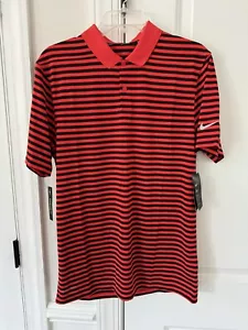 Men's NIKE GOLF Red & Black Dri-Fit Polo Shirt - SIZE SMALL - NEW WITH TAGS! - Picture 1 of 5