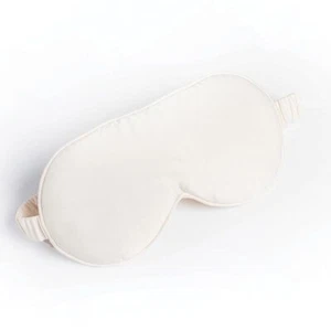 Silk Eye Mask Sleep Mask Blindfold One Size Fits Most Masks Warm White Pack of 2 - Picture 1 of 4