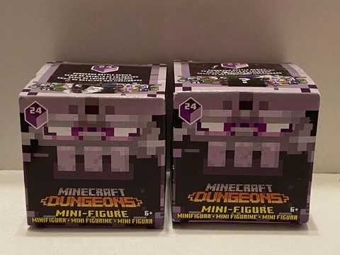 Lot of 2 - Minecraft Dungeons Battle Series 24 Mystery Pack only 1 RANDOM Figure Cover