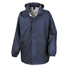 Result RED BLACK BLUE OR GREY Midweight Waterproof Jacket Coat Concealed Hood