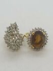 LOT OF (2) GOLD PLATED COCKTAIL RINGS REF#3214