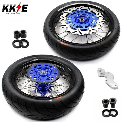 KKE 3.5/4.25*17 inch Supermoto Rims Wheels CST Tires For Suzuki DRZ400 DRZ400E Foto 1 de 4