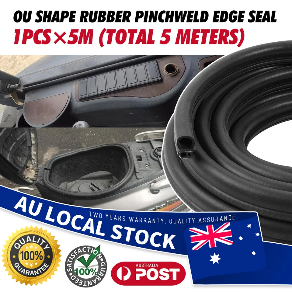 5M Rubber Pinch Weld Seal Strip Car Door Edge U Channel Trunk For Toyota Hilux - image 1 of 4