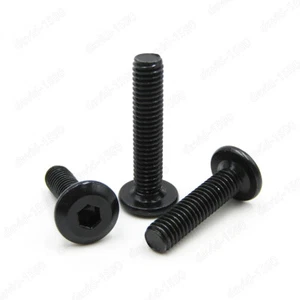1/4-20 5/16-18 pernos conector de acero negro para muebles cabeza plana hexagonal tornillos Allen - Imagen 1 de 9