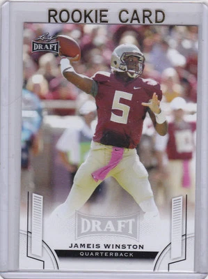 JAMEIS WINSTON Florida State FSU ROOKIE CARD 2015 Leaf Draft Football RED HOT RC - Image 1 of 2