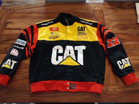 JH Designs Jeff Hamilton Ward Burton #22 Nascar Cat 2xl racing karea jacket euc Cover