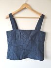 Alannah Hill 'Not That Kind Of Girl' Blue Lace Bustier Top Size 12