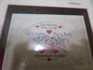 Kit de cartes point de croix de mariage compté #6542-2 (1988, actuel) LIVRAISON GRATUITE - Photo 1/4