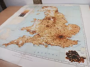 Segunda Guerra Mundial "BATALLA DE GRAN Bretaña" (agosto de 1940) EJÉRCITO ALEMÁN mapa de DENSIDAD DE POBLACIÓN BRITÁNICA - Imagen 1 de 14