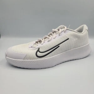 NEW Nike Court Vapor Lite 2 Men HC Tennis Shoes, White/Black, DV2018-100, 10.5 - Picture 1 of 7