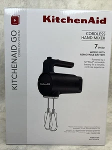 KitchenAid KHMR762BM Go Miscelatore Manuale Senza Fili Batteria Inclusa Nero Opaco - Foto 1 di 4