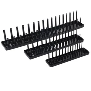 ▷3PCS 1/4in 3/8in 1/2in Socket Holder Organizer Black Storage Set For Toolboxes - Picture 1 of 23