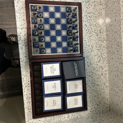 Винтажный 1983 Franklin новом гражданской войны шахматы комплект Национальное историческое общество - Изображение 1 из 4