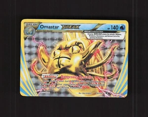 Omastar BREAK 19/124 Fates Collide Full Art Ultra Rare Holo Pokemon Card LP - Picture 1 of 10
