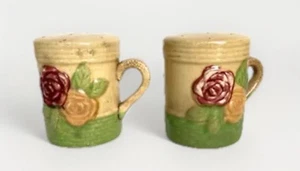Pair of Large Japanese Majolica Ceramic Salt & Pepper Shakers - Picture 1 of 12