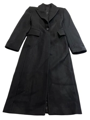 Abrigo de lana Mango Manteco con solapas en relieve en negro Foto 1 de 4