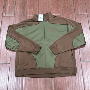 Size XXL - Supreme x Jordan Tricot ‘Olive’ Brown Jacket Mens - Picture 1 of 12