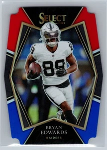 2021 Select Bryan Edwards Red Blue Die Cut #121 Las Vegas Raiders - Bild 1 von 2