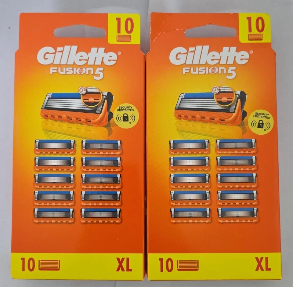 x2 Gillette Fusion5 Razor Blades - Pack of 10 Refill Blades