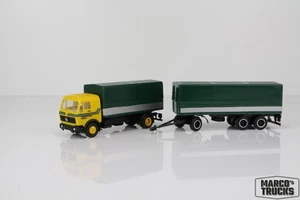 Herpa MB NG Tarpaulin trailer truck "Schmid Transport AG Wettingen" Self-made /H - Picture 1 of 1
