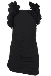 ISABEL MARANT RUCHED COTTON MINI DRESS FR 40 UK 12 - Picture 1 of 4