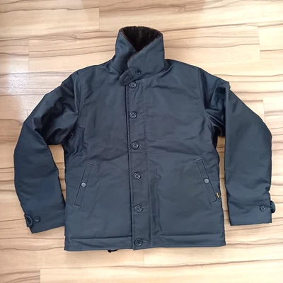 铁心 IHM-37 Oiled Whipcord N-1 甲板夹克 XL 黑色日本制造 — 第 1/4 张图片