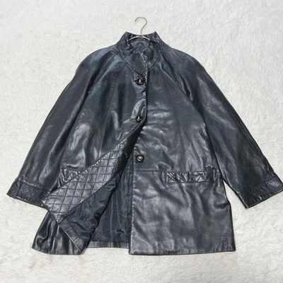 FUTURA 2000EX Lamb Leather Jacket Black L Replica Streetwear Used - Image 1 of 4