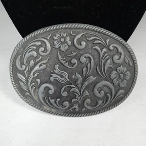 Vintage Gürtelschnalle Blumenmuster - Bild 1 von 2