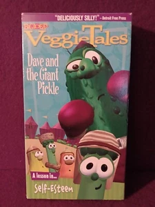 VeggieTales Dave The Giant Pickle VHS Video Tape Christian Kids Self-Esteem GOD - Imagen 1 de 2