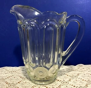 L. E. Smith Clear Moon and Stars 32 Ounce Pitcher - Picture 1 of 4