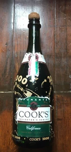 Collectible 2000 Cook's Champagne Bottle W/ Cork "Millennial Celebration" EMPTY - Picture 1 of 4