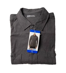 Nueva Camisa Para Hombre Gris 32 Grados Cool 100% Algodón Manga Larga Con Botones, Talla L. - Imagen 1 de 3