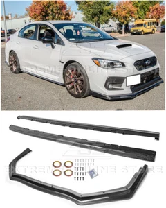 For 18-21 Subaru WRX STi | JDM CS CARBON FIBER Front Splitter Lip & Side Skirts - Picture 1 of 12