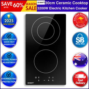 Devanti Ceramic Cooktop 30cm Electric Kitchen Cooker Cook Top Hob Touch Control - Picture 1 of 10